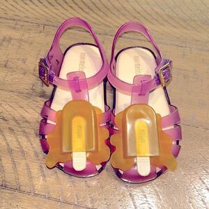Mini Melissa Purple and Orange Kids Sandals